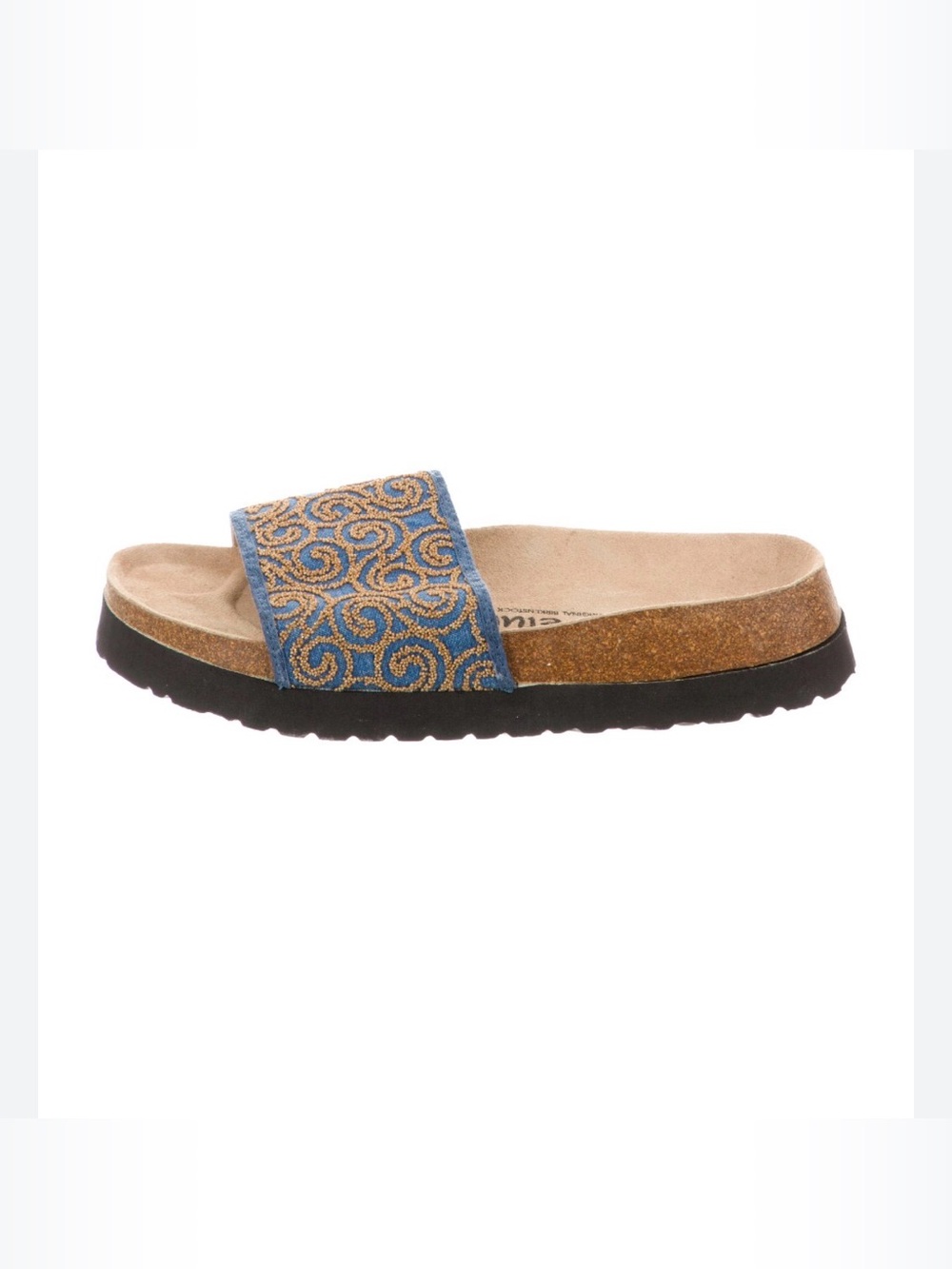 Birkenstock Betulah Blue Beaded Slide Sandal Women 8